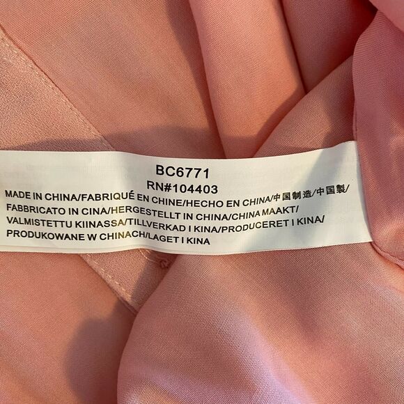 J.O.A. Women's Pink Cold Shoulder Button Up Fit & Flare Dress Size Large - Picture 7 of 8